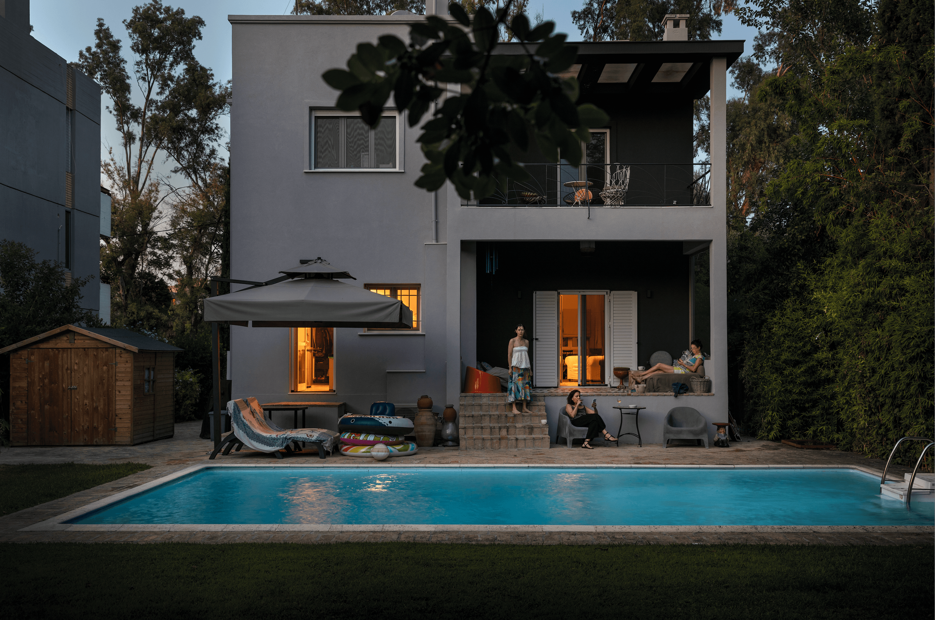 Yannis Bournias, ‘Evening in the Pool’, 2025