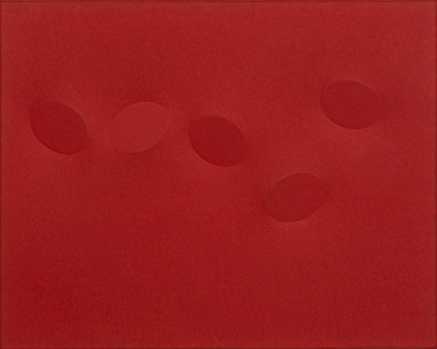 Turi Simeti, ‘5 ovali rossi’, 1998