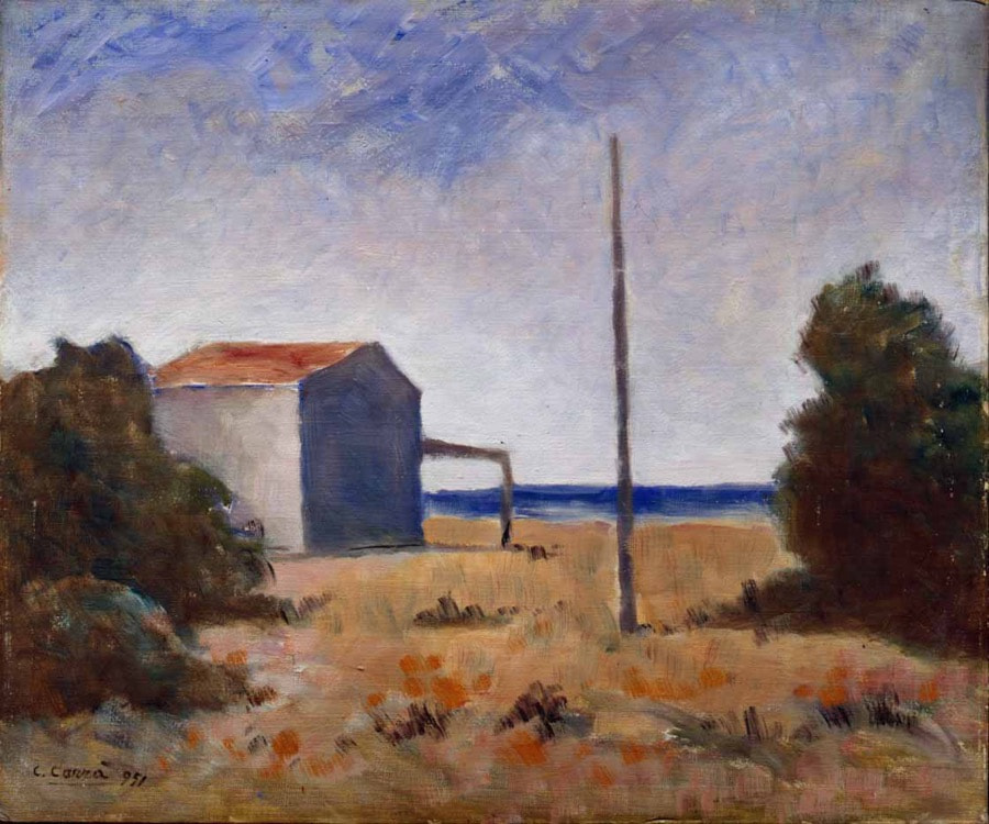 carlo  carrà, ‘Marina con palo’, 1951