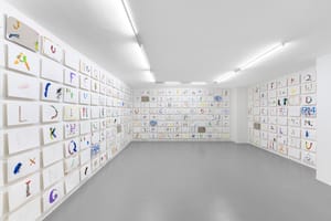 Corrado Levi, Lettere agli amici, 2025, installation view @RIBOT, Ph. Mattia Mognetti