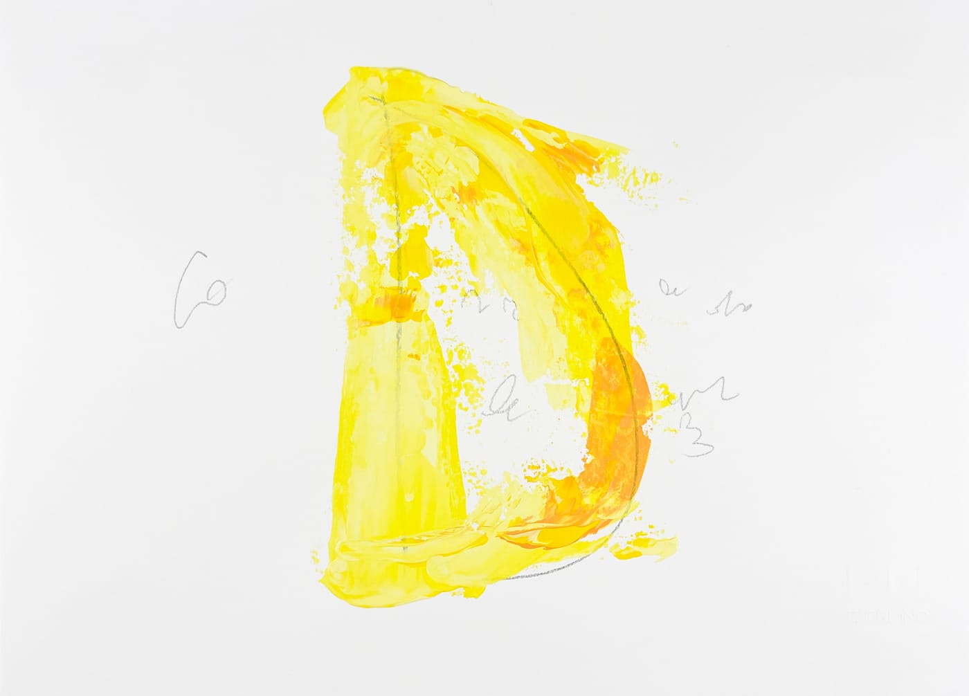 Corrado Levi – lettera D, serie "Vespa" – tecnica mista su carta