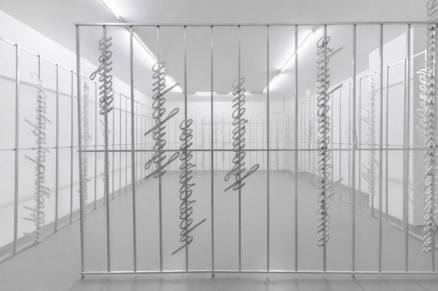 Simona Andrioletti – If you feel me, I am you (Cage) – laser-cut aluminium cage, hand-welded