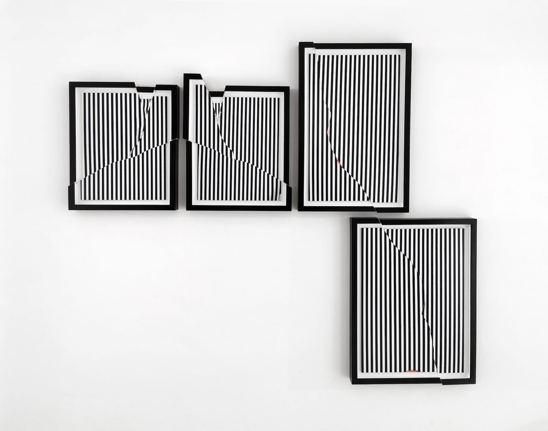 Jonny Briggs, ‘Gag I  (my mouth holding B&W stripes)’, 2023