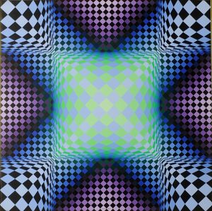 Victor Vasarely – Katika – Acrylic on Canvas