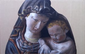 Gianfranco Gentile – Mater (Madonna del Bargello) – pastels on corrugated cartboard
