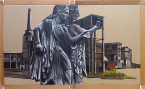 Gianfranco Gentile – Danza Sacra – pastels on corrugated cardboard