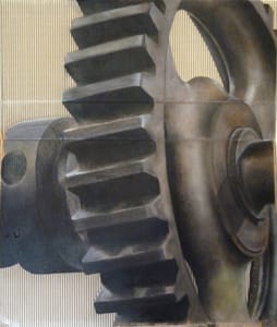 Gianfranco Gentile – Gear – pastels on corrugated cardboard