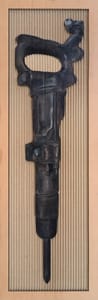 Gianfranco Gentile – Martello pneumatico – pastels on corrugated cardboard