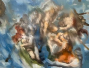Jorge R. Pombo – Variation of "Giudizio universale" di Michelangelo Buonarroti (4) – Oil on linen