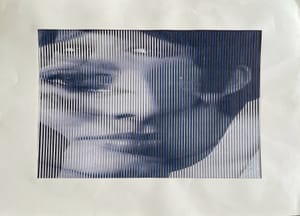 Piero Mafessoli, Malipiero – Mina e Sophia Loren – Collage on paper