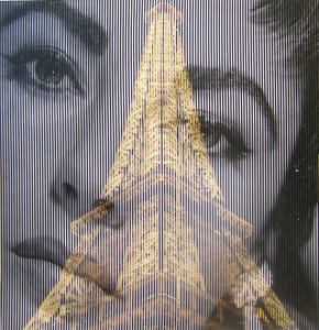 Piero Mafessoli, Malipiero – Osmosi - L. Taylor - Torre Eiffel – Collage on board