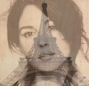 Piero Mafessoli, Malipiero – Parabola - M. Bellucci - Torre Eiffel – Collage on board