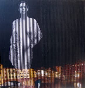 Piero Mafessoli, Malipiero – La Dolce attesa di M. Bellucci - Ponte Vecchio – Collage on board