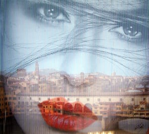 Piero Mafessoli, Malipiero – Parabola - M. Bellucci - Ponte Vecchio – Collage on board