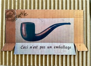 Gianfranco Gentile – Ceci n’est pas un emballage – collage on corrugated cardboard