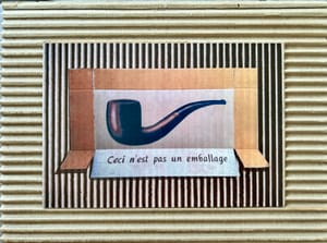 Gianfranco Gentile – Ceci n’est pas un emballage – collage on corrugated cardboard