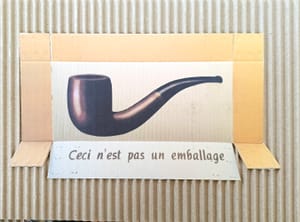 Gianfranco Gentile – Ceci n'est pas un emballage – collage on corrugated cardboard