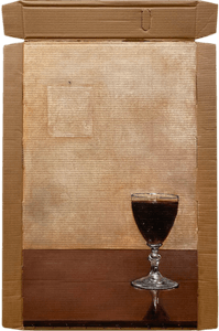 Gianfranco Gentile – Accanto a un bicchiere di vino – Mixed Media