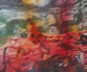 Jorge R. Pombo – Variazioni del "Passaggio del Mar Rosso di Biagio D'Antonio Tucci" (2) – Oil on linen